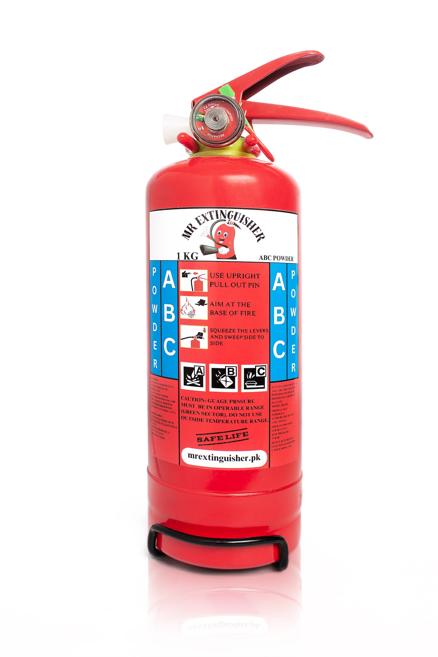 1KG ABC Dry Chemical Powder Fire Extinguisher – Multipurpose Use for Home, Office & Vehicles1